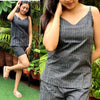 Stylie Cotton Print Spaghetti Shorts Set