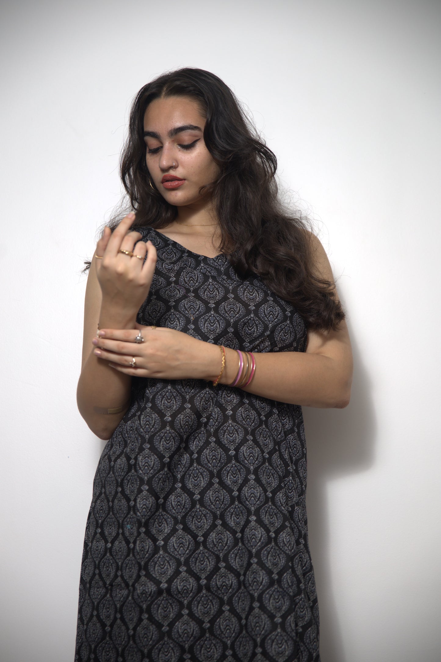 STYLIE Printed Cotton Sleeveless Cord Set