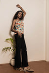 STYLIE Floral Printed Multicolor Chicken Kari Floral Sleeveless Top