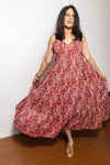 STYLIE Floral Red Sleeveless 1 Piece Dress