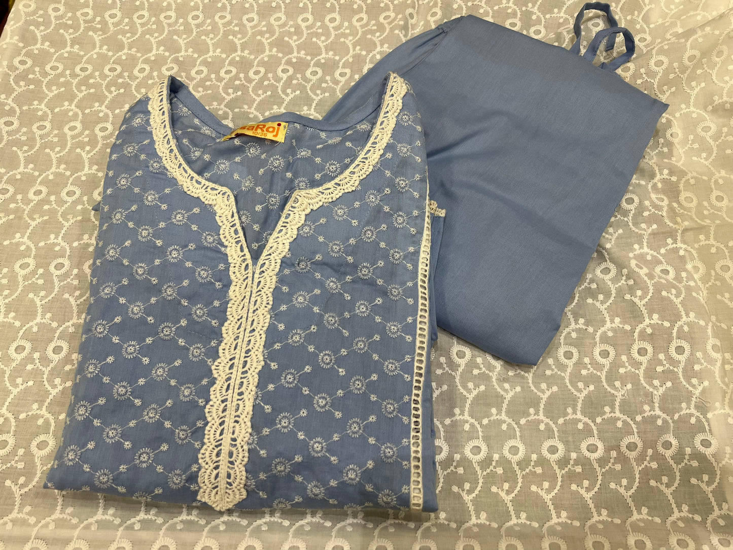 STYLIE GOA - Embroided Kurti Two Piece Set