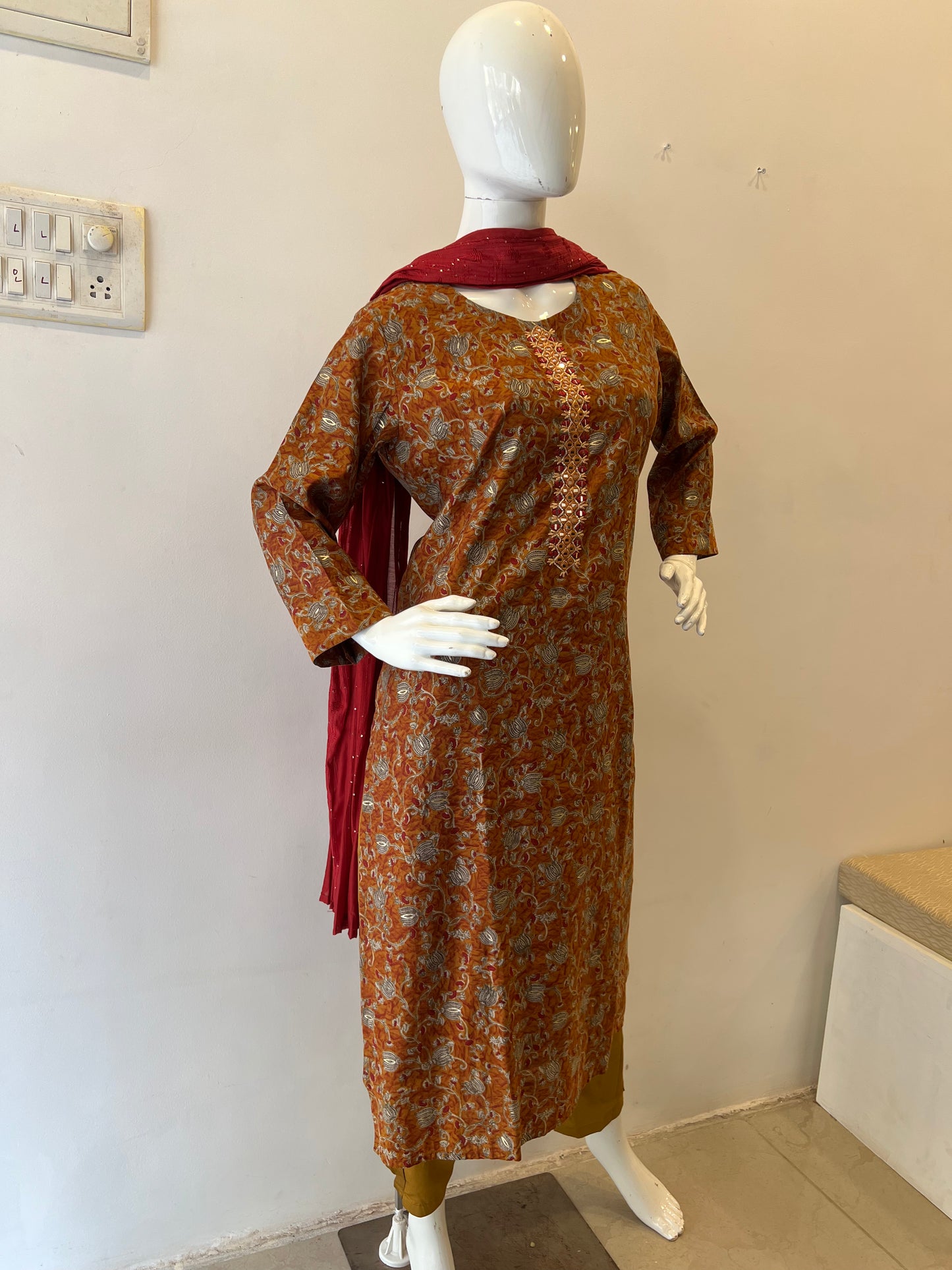 STYLIE GOA Modal Silk Kurta with Trousers & With Dupatta