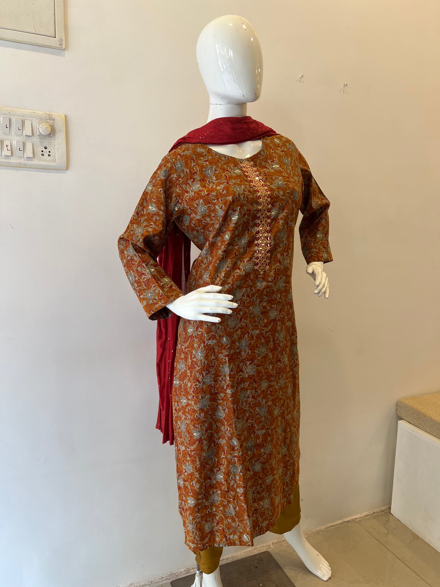 STYLIE GOA Modal Silk Kurta with Trousers & With Dupatta