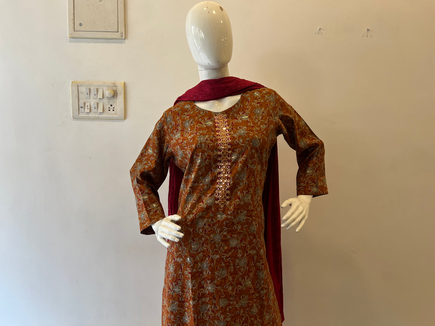 STYLIE GOA Modal Silk Kurta with Trousers & With Dupatta