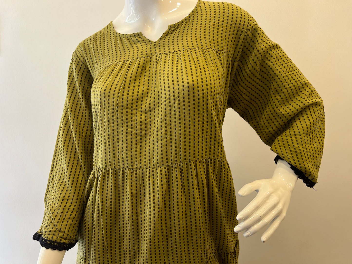 STYLIE GOA Dotted Cascade Dress