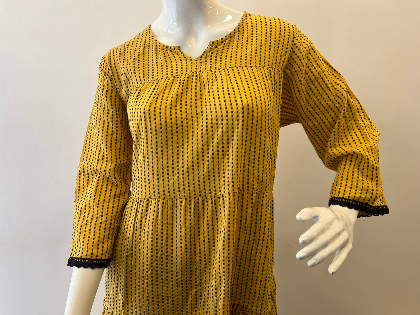 STYLIE GOA Dotted Cascade Dress