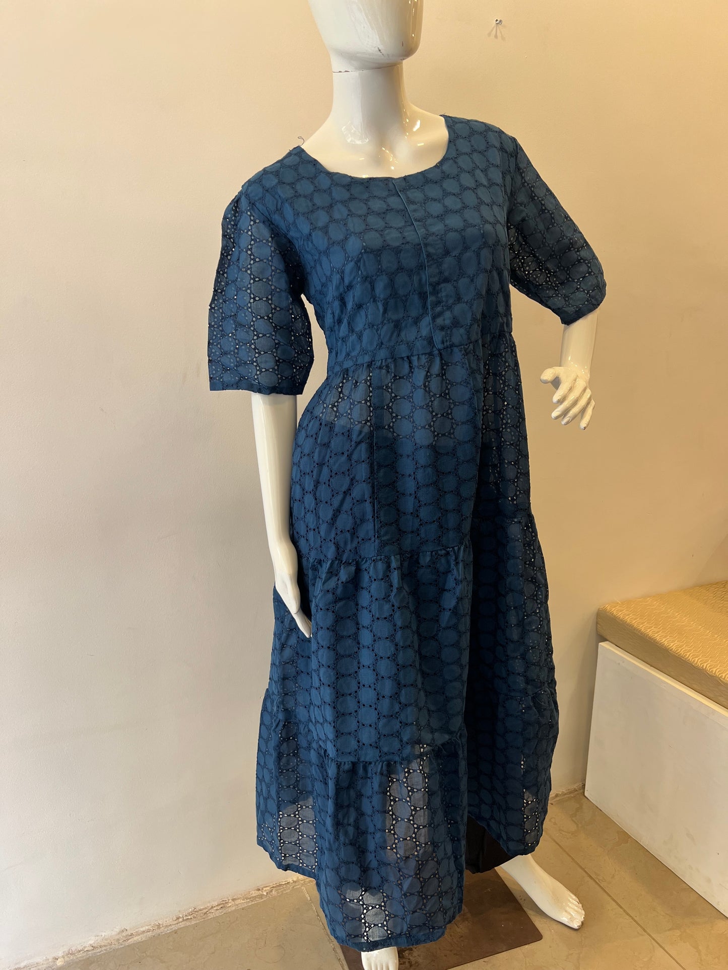 STYLIE GOA Mosaic Embroidered Kurta Dress