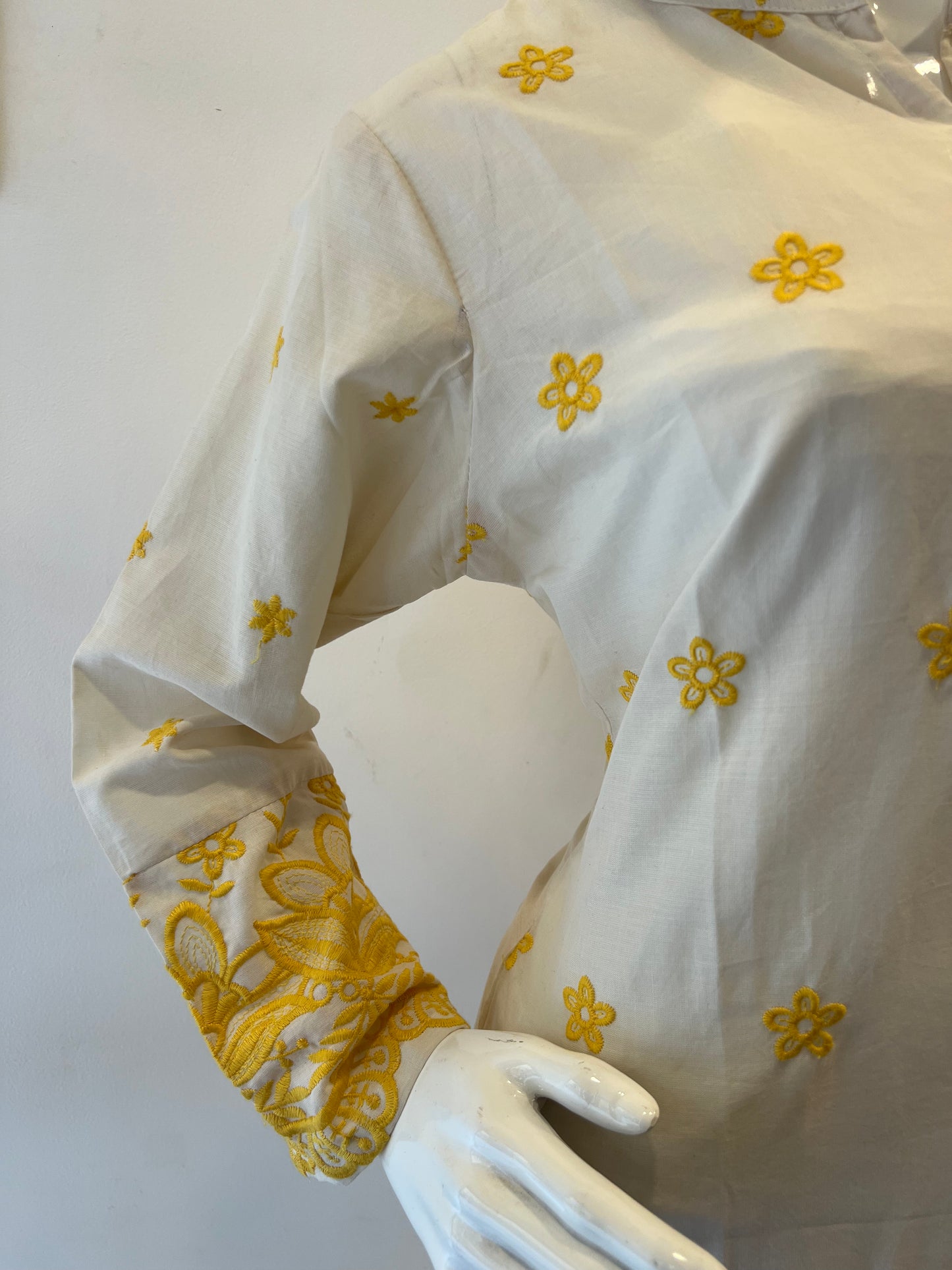 STYLIE GOA Mustard Yellow Embroidered Serenity Kurti