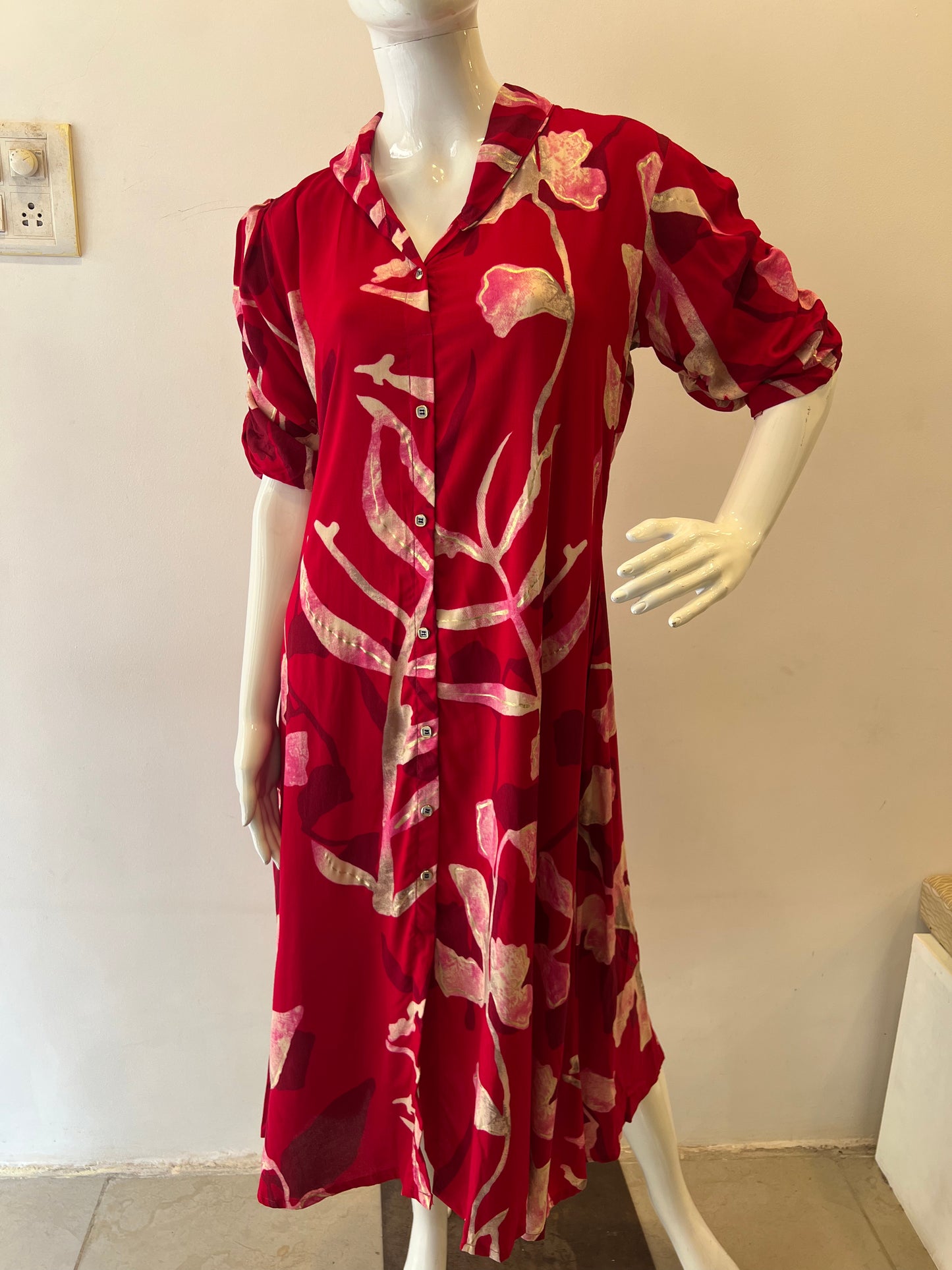 STYLIE GOA Botanical Print Dress