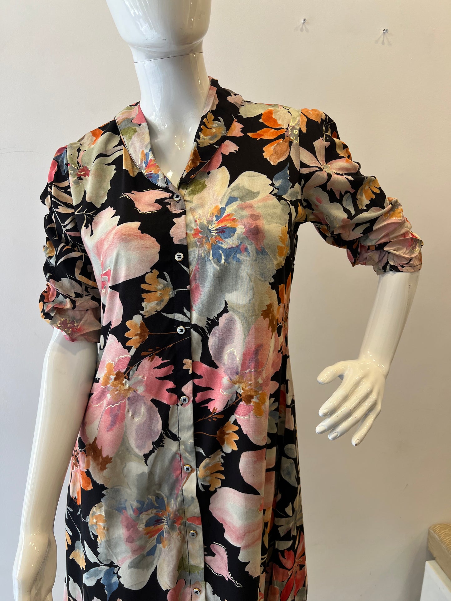 STYLIE GOA Botanical Print Dress