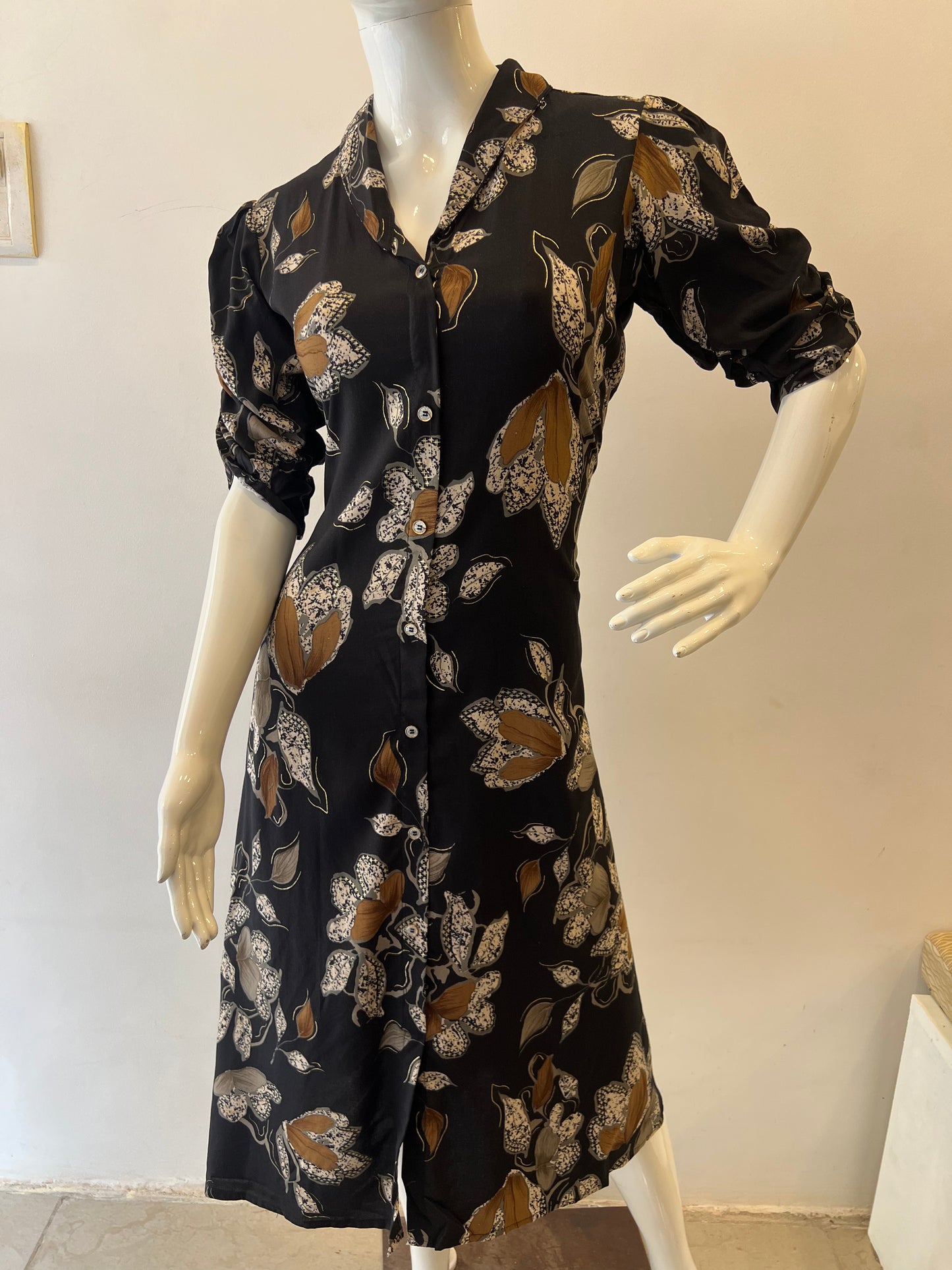 STYLIE GOA Botanical Print Dress