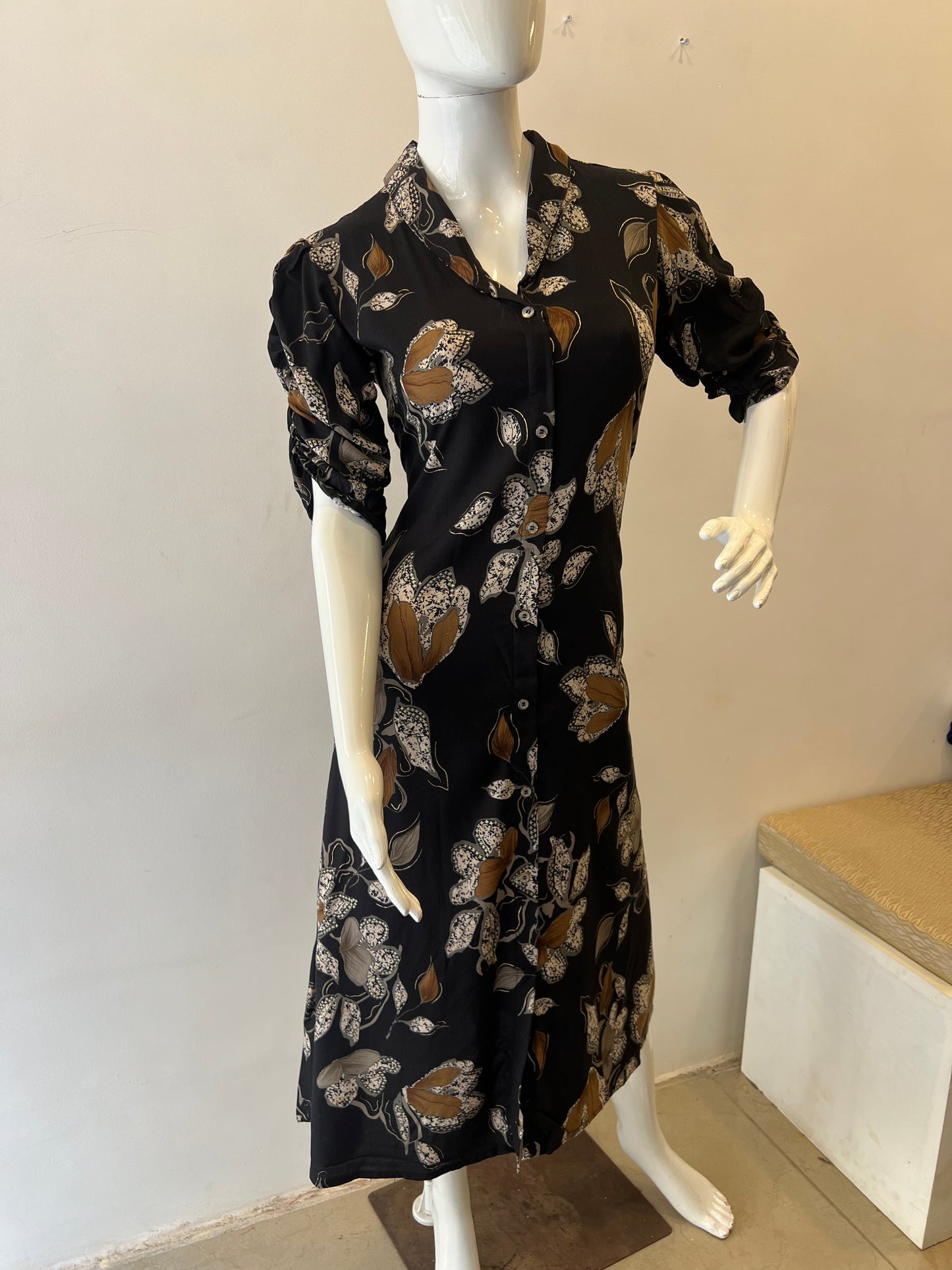 STYLIE GOA Botanical Print Dress