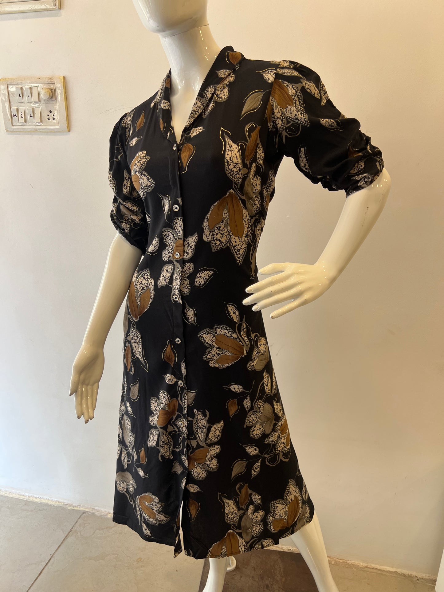 STYLIE GOA Botanical Print Dress
