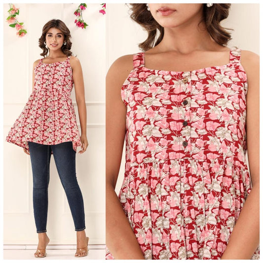 STYLIE Cotton Spaghetti Short Kurti