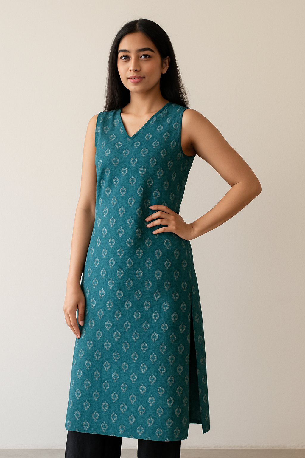 STYLIE GOA Assorted V Neck Printed Kurtas With Attached Sleeves