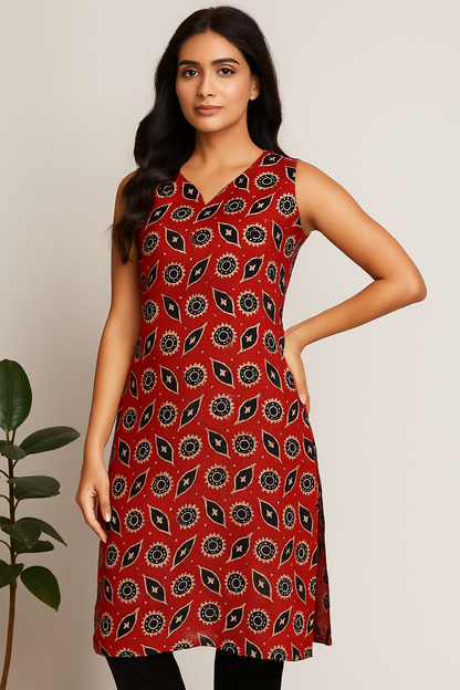 STYLIE GOA Assorted V Neck Printed Kurtas With Attached Sleeves