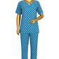 Stylie Blue Printed Cotton Nightwear