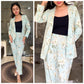 STYLIE Cotton Blazer Pant Coord Set