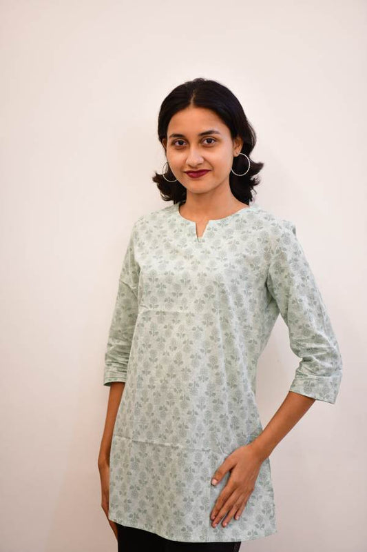 Floral Printed Short Kurti