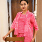 Cotton Cambric printed Coord Set with shrug