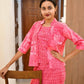 Cotton Cambric printed Coord Set with shrug