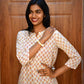 STYLIE Floral Printed White Short Kurti/top
