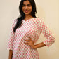 STYLIE Floral Printed White Short Kurti/top