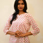 STYLIE Floral Printed White Short Kurti/top