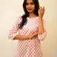 STYLIE Floral Printed White Short Kurti/top