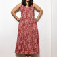 STYLIE Floral Red Sleeveless 1 Piece Dress