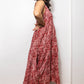 STYLIE Floral Red Sleeveless 1 Piece Dress