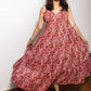 STYLIE Floral Red Sleeveless 1 Piece Dress