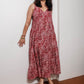 STYLIE Floral Red Sleeveless 1 Piece Dress