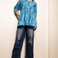 STYLIE  Printed Sky Blue Short Kurta