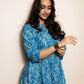 STYLIE  Printed Sky Blue Short Kurta