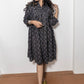 STYLIE Floral Printed Black Shirt Shift Dress