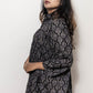 STYLIE Floral Printed Black Shirt Shift Dress