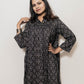 STYLIE Floral Printed Black Shirt Shift Dress