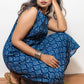 STYLIE Floral Printed Blue Cotton Co-ord Set