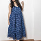 STYLIE Printed Blue Maxi Dress