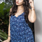 STYLIE Printed Blue Maxi Dress