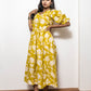 STYLIE Floral Printed Yellow Maxi Dress