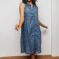 STYLIE Floral Printed Sleeveless Shirt Dress