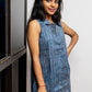 STYLIE Floral Printed Sleeveless Shirt Dress