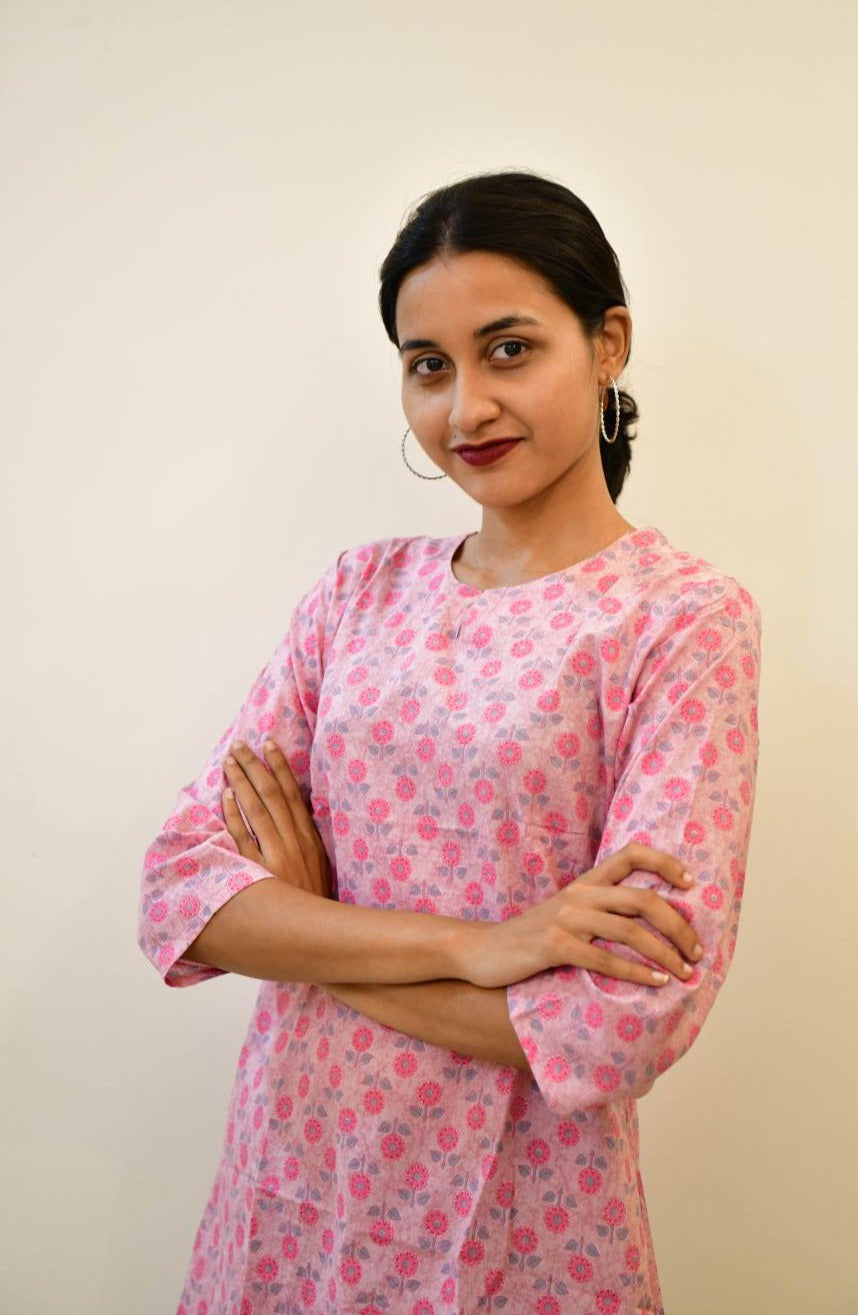 STYLIE Floral Printed Short Kurti