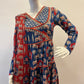 STYLIE GOA Women Printed with Lace Work Pure Cotton Anarkali with Trousers & With Dupatta