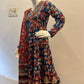 STYLIE GOA Women Printed with Lace Work Pure Cotton Anarkali with Trousers & With Dupatta