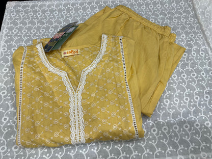 STYLIE GOA - Embroided Kurti Two Piece Set