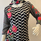STYLIE GOA Bold Geometric Kurta Set with Floral Print