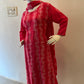 STYLIE GOA Vibrant Pink Batik Print Kurti Set With Trousers And Dupatta